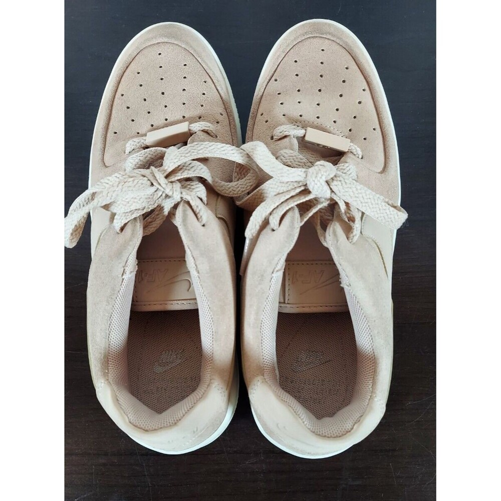 Nike Womens Air Force 1 Sage Low Sneakers Shoes Pink AR5339-201 Suede Lace Up 7 - Picture 6 of 8